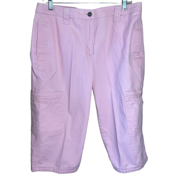 Christopher and Banks Capris Size 14 Pink Lots of Pockets - Picture 1 of 16